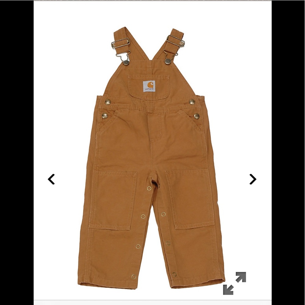Carhartt brown wash bib overalls work wear